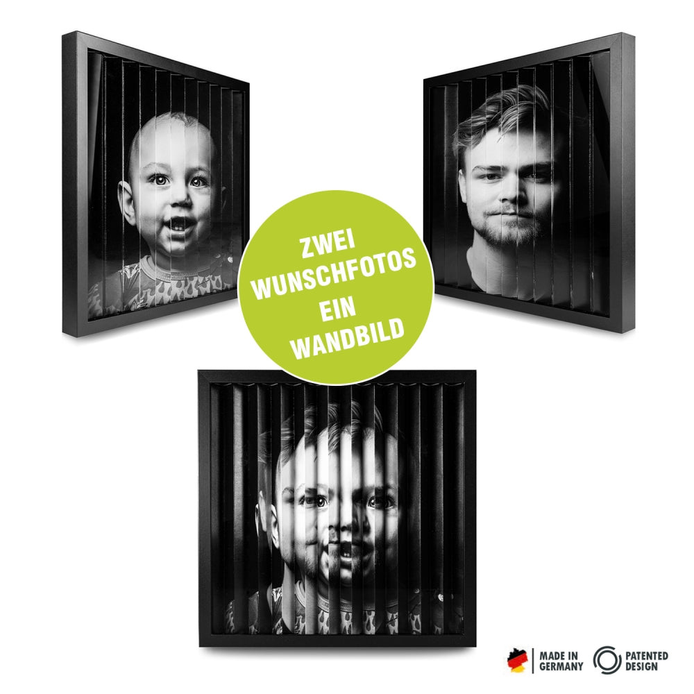 Zigzag foto gepersonaliseerd formaat 42x42 cm