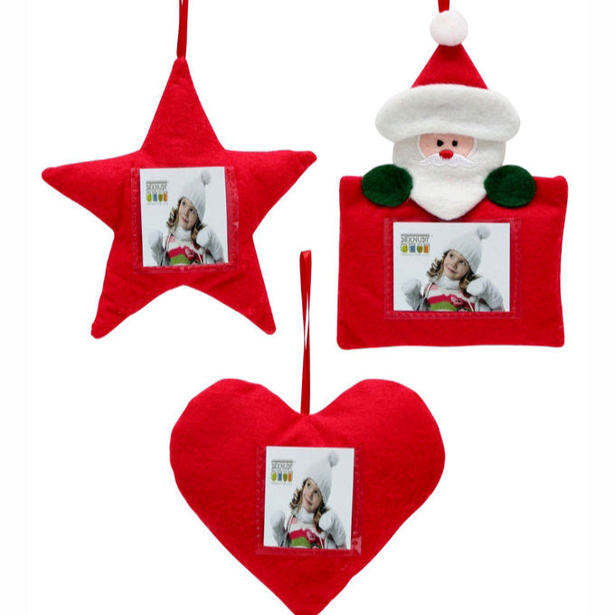 Set kerstdecoratie in stof