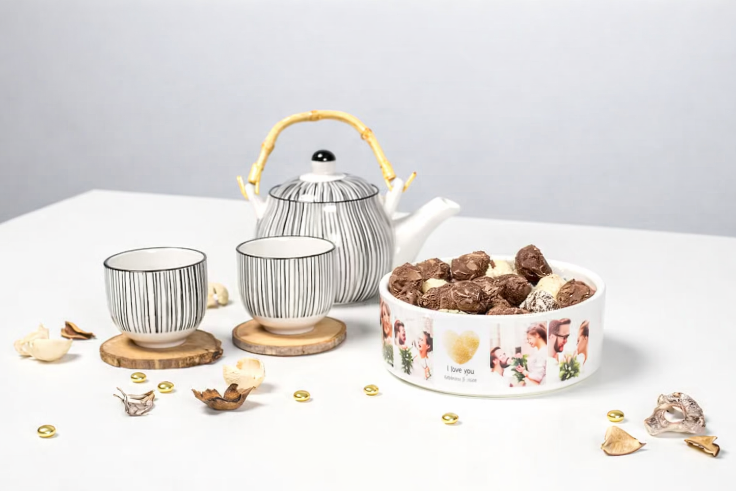 Ontbijtkom / Serveerkom met foto of tekst