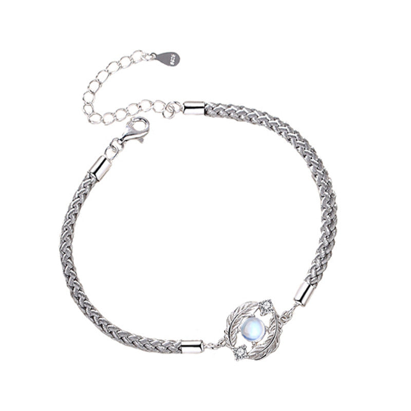 Bracelet de couple mode petit design en argent sterling