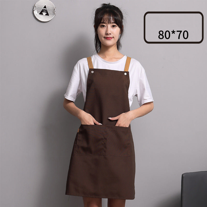 Tablier publicitaire personnalisé femme toile sur mesure cuisine japonaise simple sur mesure