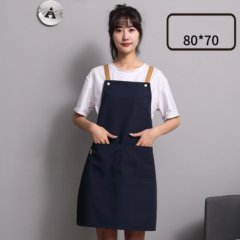 Tablier publicitaire personnalisé femme toile sur mesure cuisine japonaise simple sur mesure