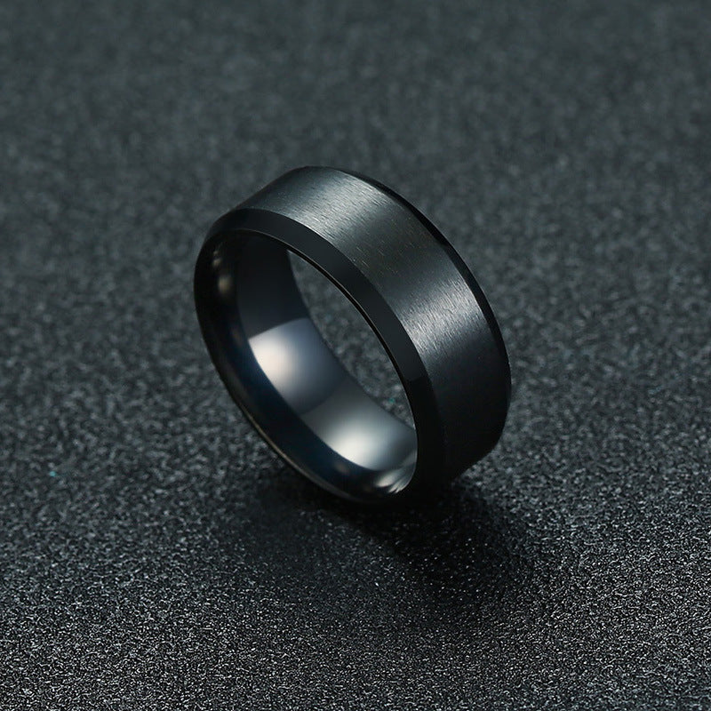 Bague simple en acier titane