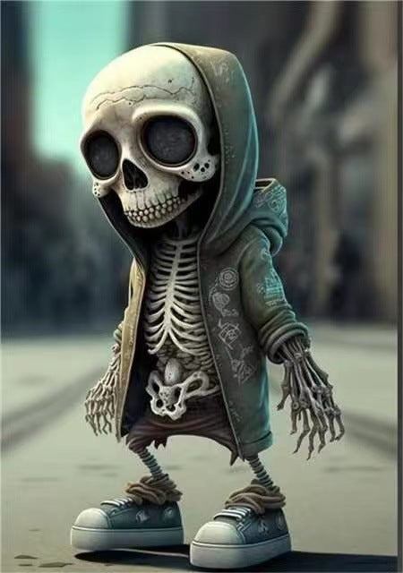 Halloween Cool Skeleton Figuur