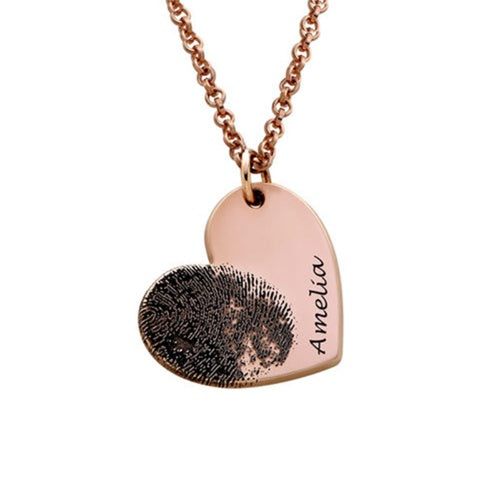 Met vingerafdruk gepersonaliseerde ketting