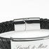 Bracelet cuir gravé homme