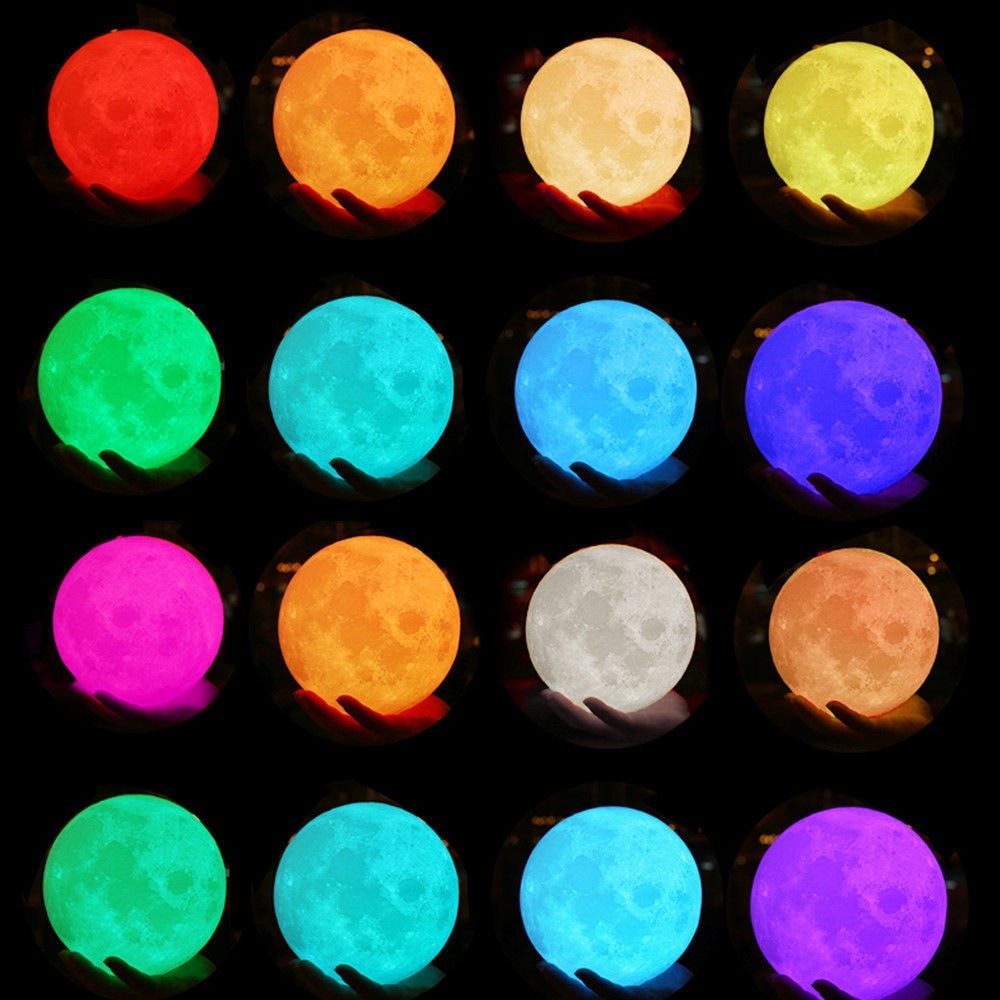 Lampe lune personnalisée avec 2 ou 16 couleurs