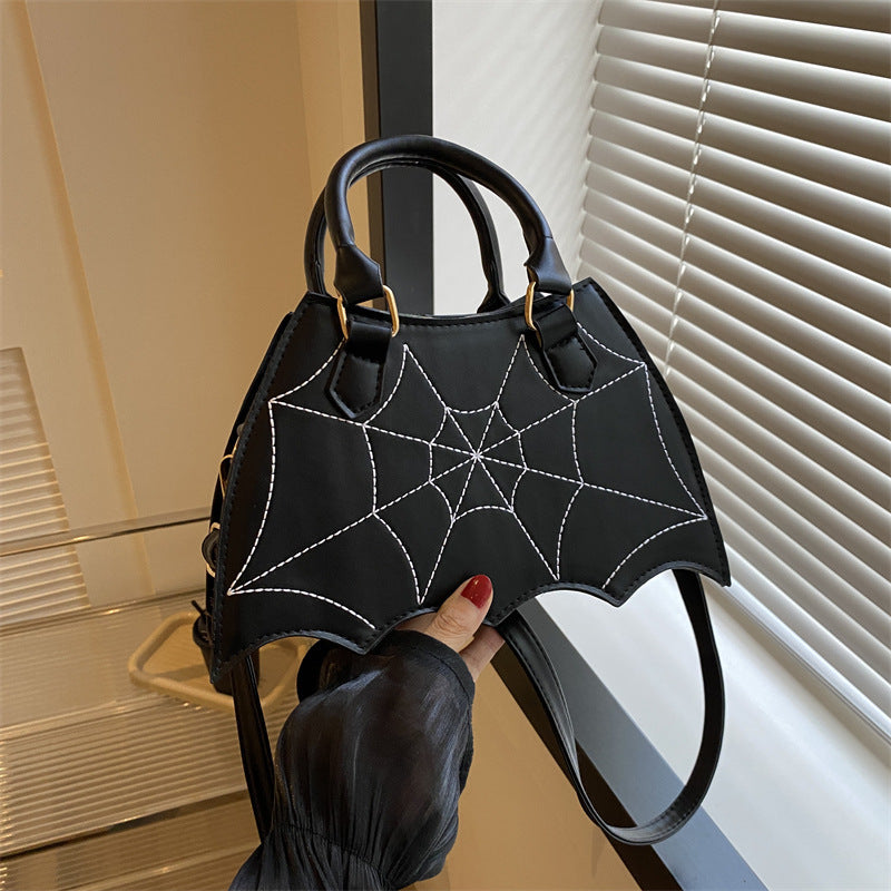 Halloween-Spinnennetz-Satteltaschen, modische Persönlichkeit, Umhängetasche mit Griff, Damenhandtaschen