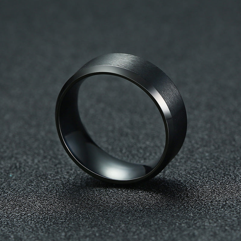 Bague simple en acier titane