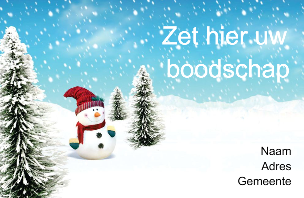 Gedrukte kerstkaarten