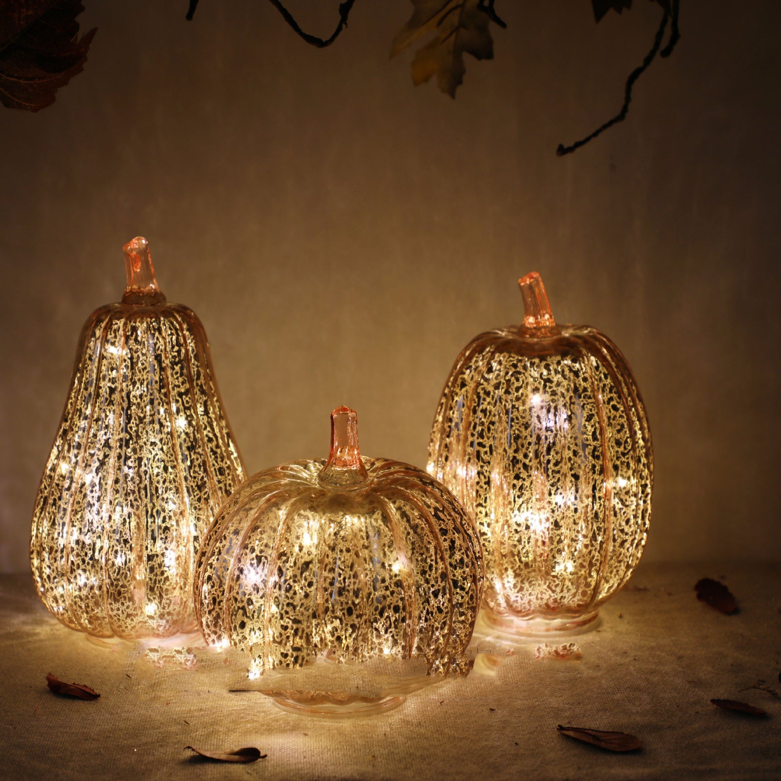 Halloween Decorative Glass Pumpkin Lantaarn