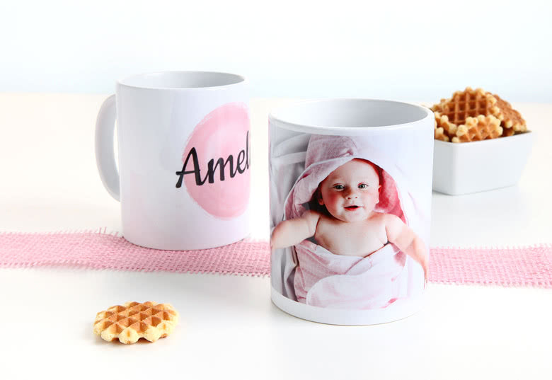 Mug blanc standard avec photo et/ou texte