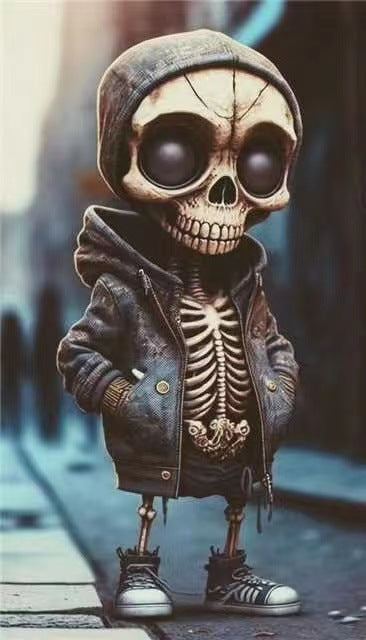 Halloween Cool Skeleton Figuur