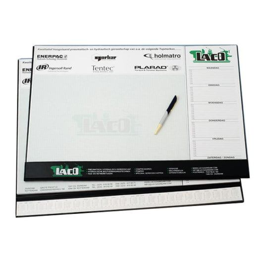 Bureau-onderlegger met logo: Multifunctionele reclamedrager