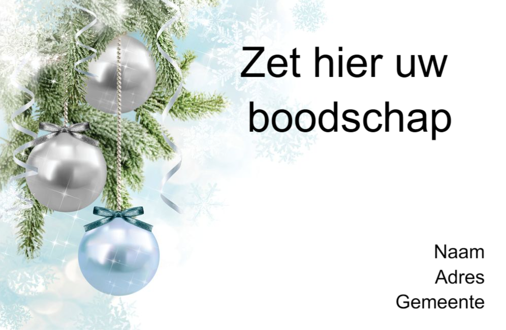 Gedrukte kerstkaarten