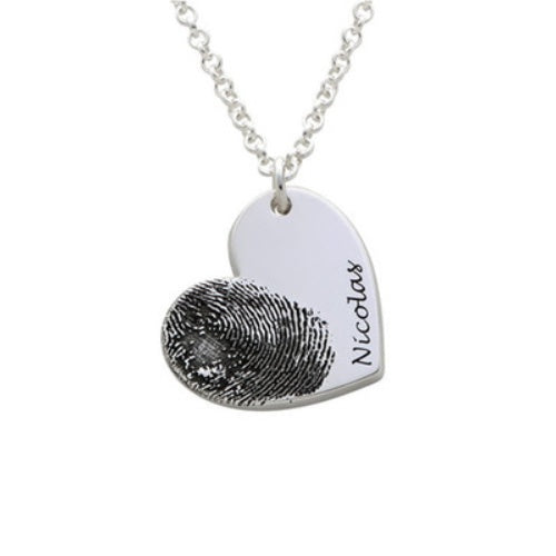 Met vingerafdruk gepersonaliseerde ketting