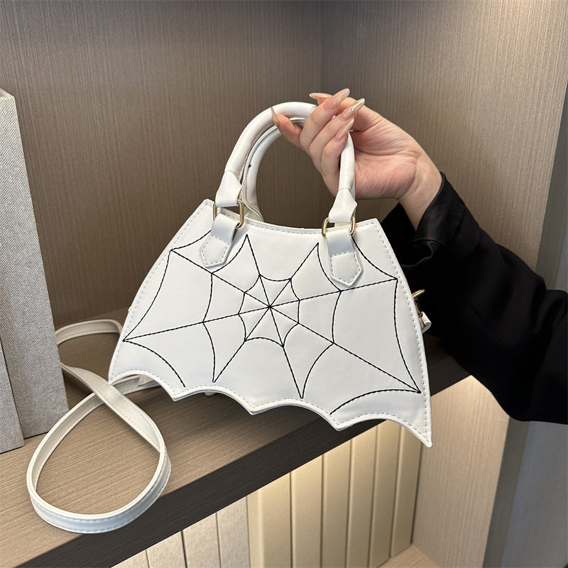 Sacs de selle en toile d'araignée d'halloween, sac à bandoulière de personnalité à la mode avec poignée, sacs à main pour femmes