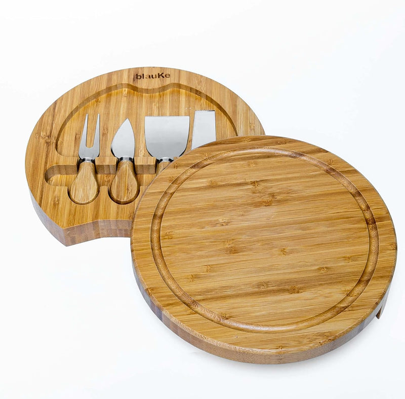 Ronde Bamboe Kaasplank Set